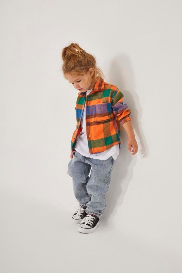 Unisex children's forest man shirt - multicolor
