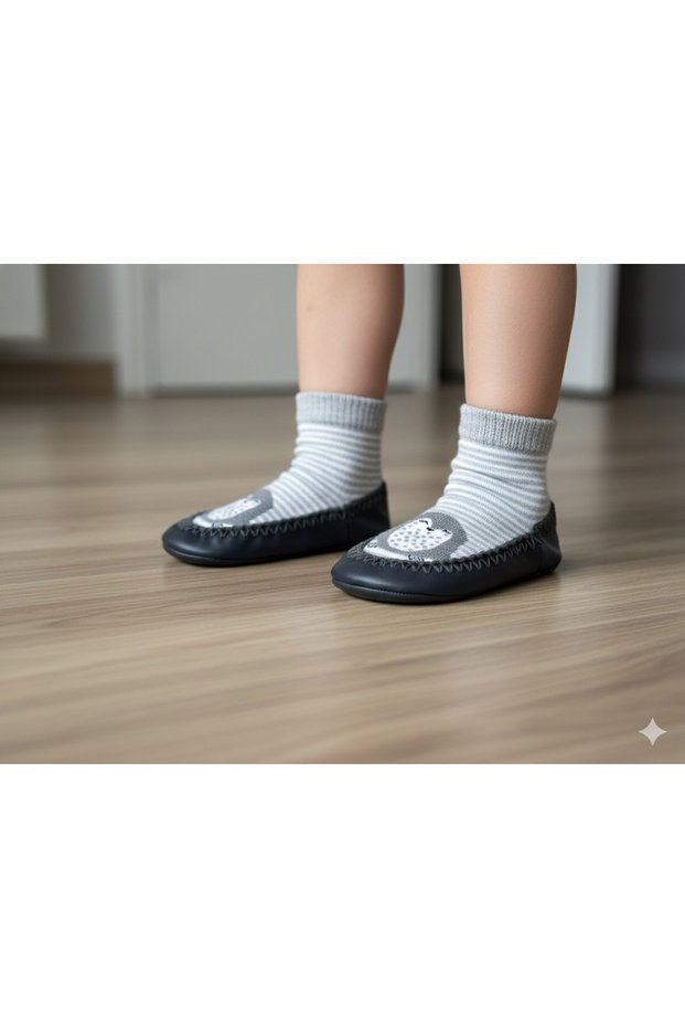 Children's Moccasin Socks Booties Slippers - Non-Slip Home & Kindergarten Shoes