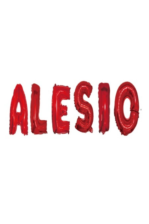 Alesio Name Balloon Set, Red, 40 cm