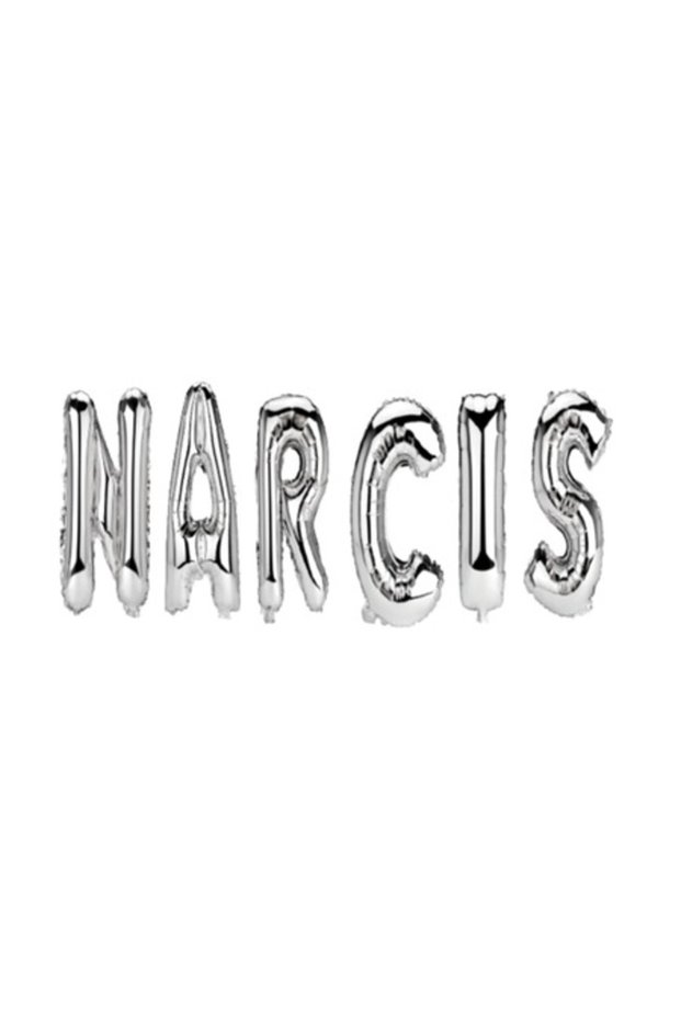 Balloon Set "Narcis", Silver, 40 cm
