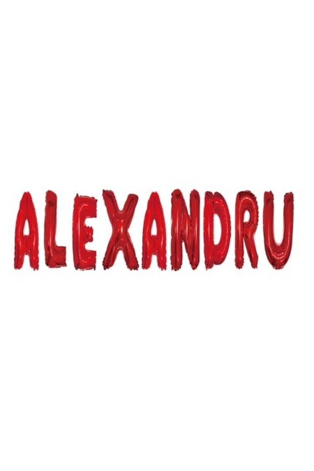 Balloon Set Name Alexandru, Red, 40 cm