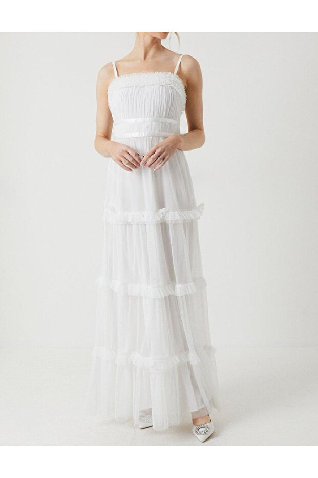 Rochie lunga, Alb - 1