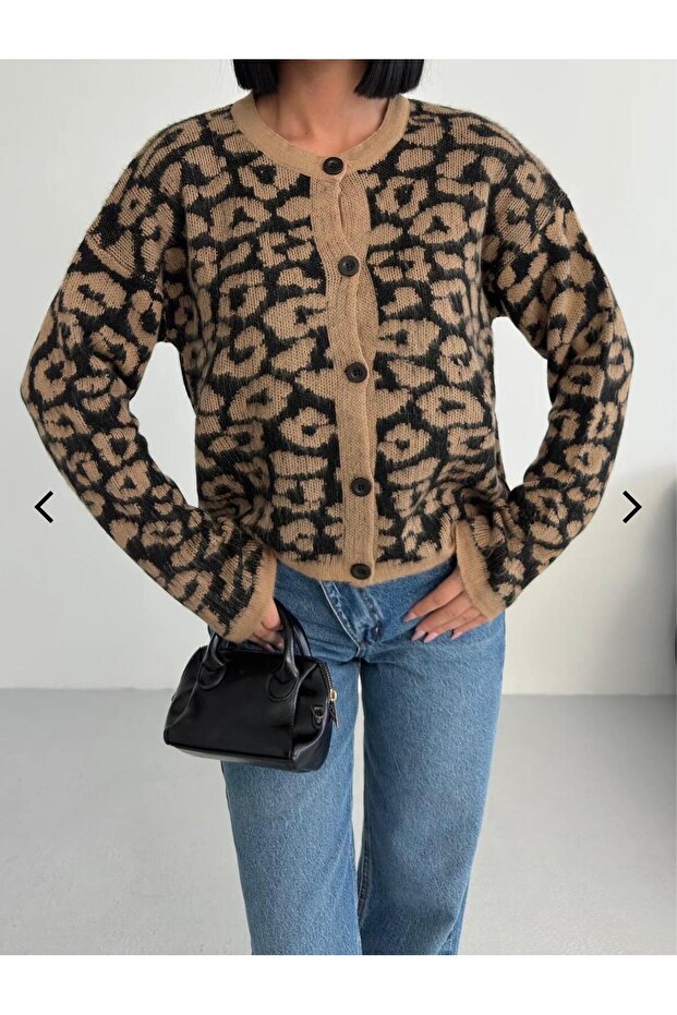 patterned cardigan - 3