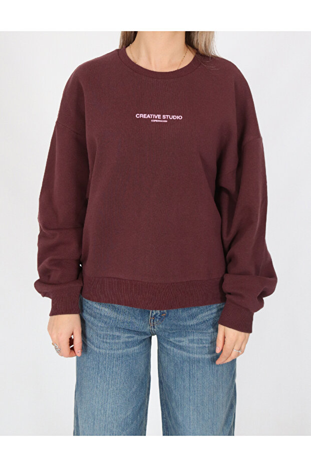 Bluza Oversize, Visiniu - 1