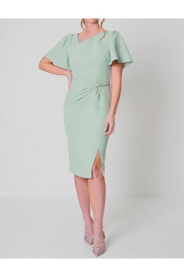 Rochie lunga Plus Size, Verde - 1