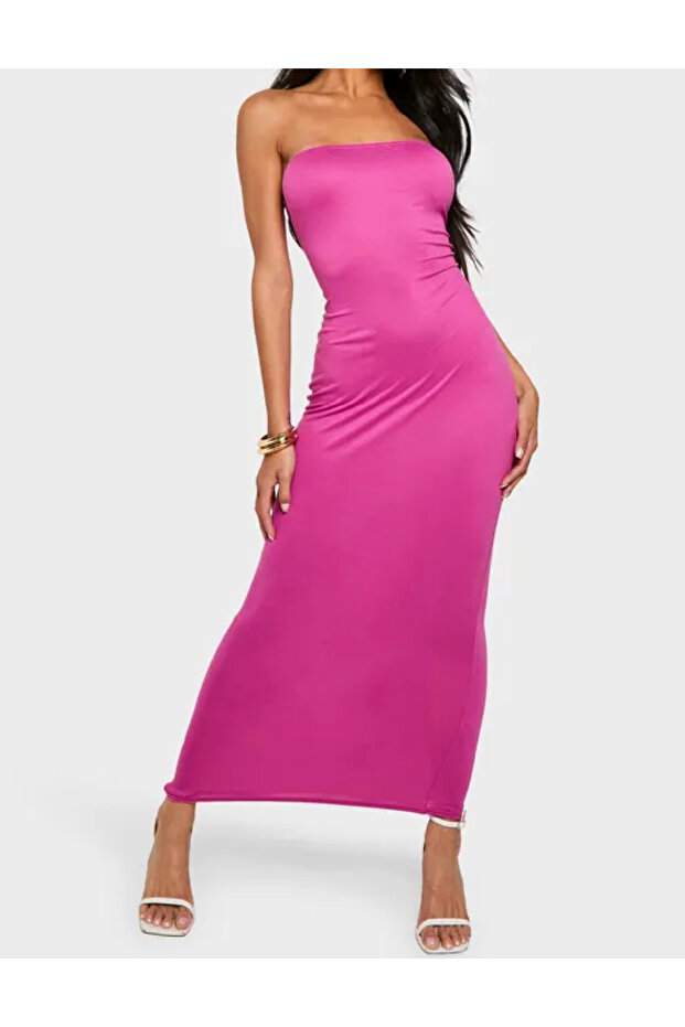 Rochie lunga, Magenta - 1
