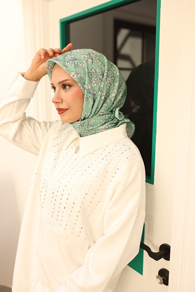 Soft Cotton Big Flower Scarf -73065-33