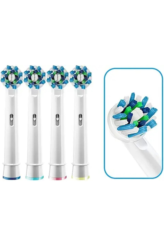 رأس فرشاة الأسنان الكهربائية الكسولة، شعيرات ناعمة، متوافقة مع فرشاة أسنان أورال بي (4 قطع)