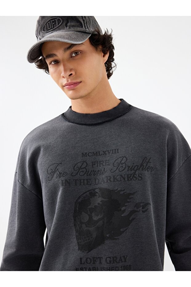 Oversize Fit Erkek Sweatshirt - 4