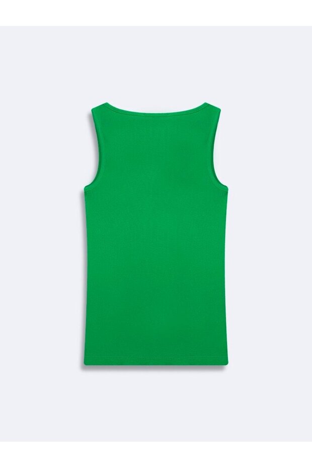 Kolsuz U Yaka Basic Yeşil Atlet - 2