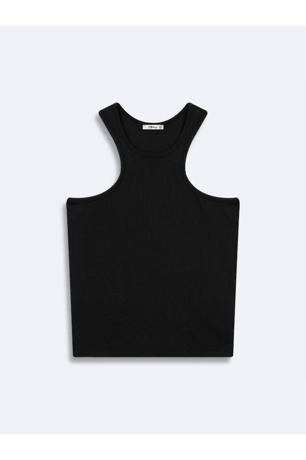 Kolsuz Fitilli Basic Siyah Atlet - 1