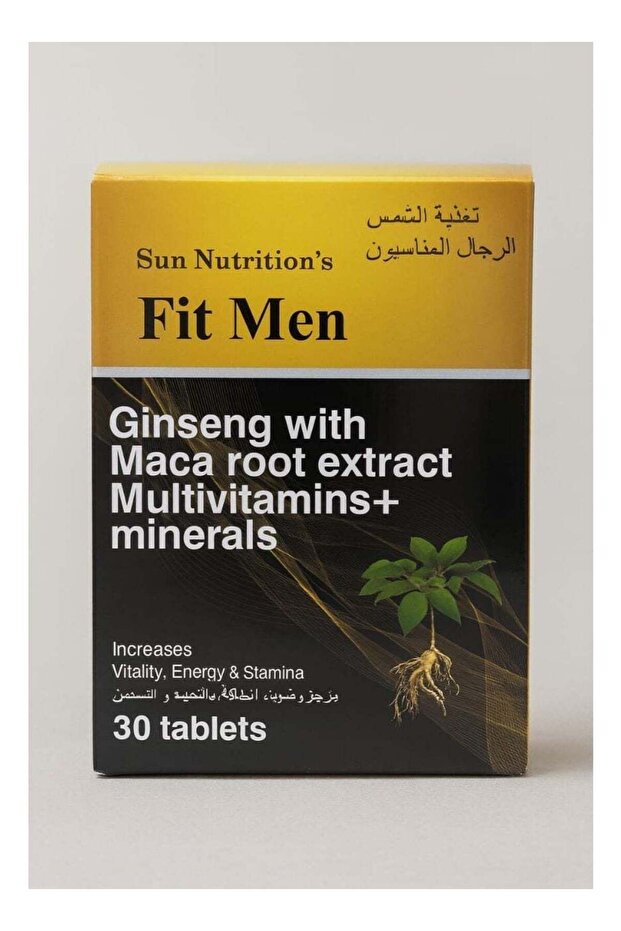 Fit Men Tablets – Ginseng with Maca Root Extract, Multivitamins & Minerals (30 T
