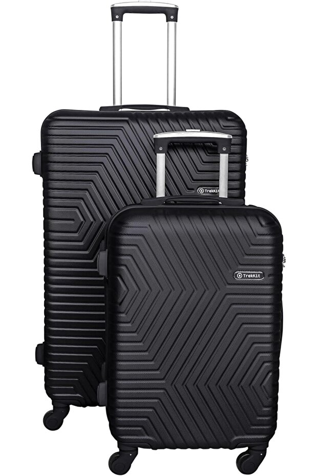 Hardside Luggage 2-Piece Set (20"/28", ABS, 4-Wheel Spinner) - Black