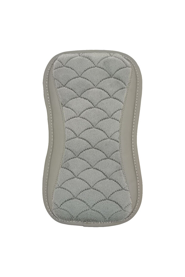 Grey Car Armrest Cushion Pad - Comfortable Center Console Protector