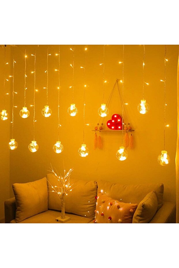 YU WELL LED Copper Wire Globe Bulb Wishing Ball Curtain Light, 138 LEDs, IP44