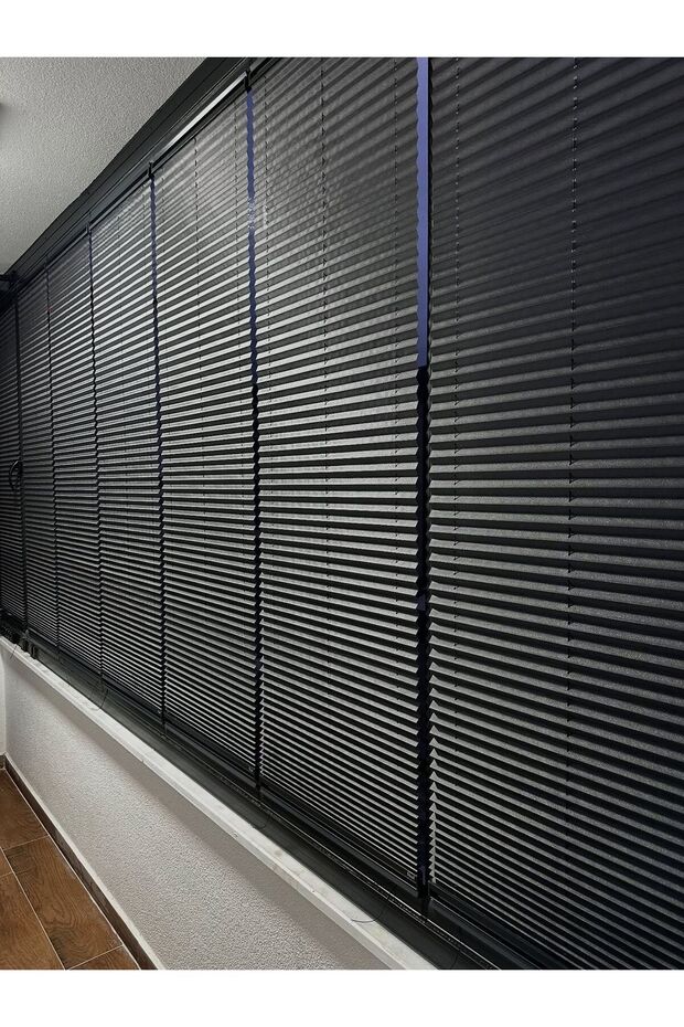 ANTRASİT KANCALI / VİDALI PLİSELİ PERDE - 1