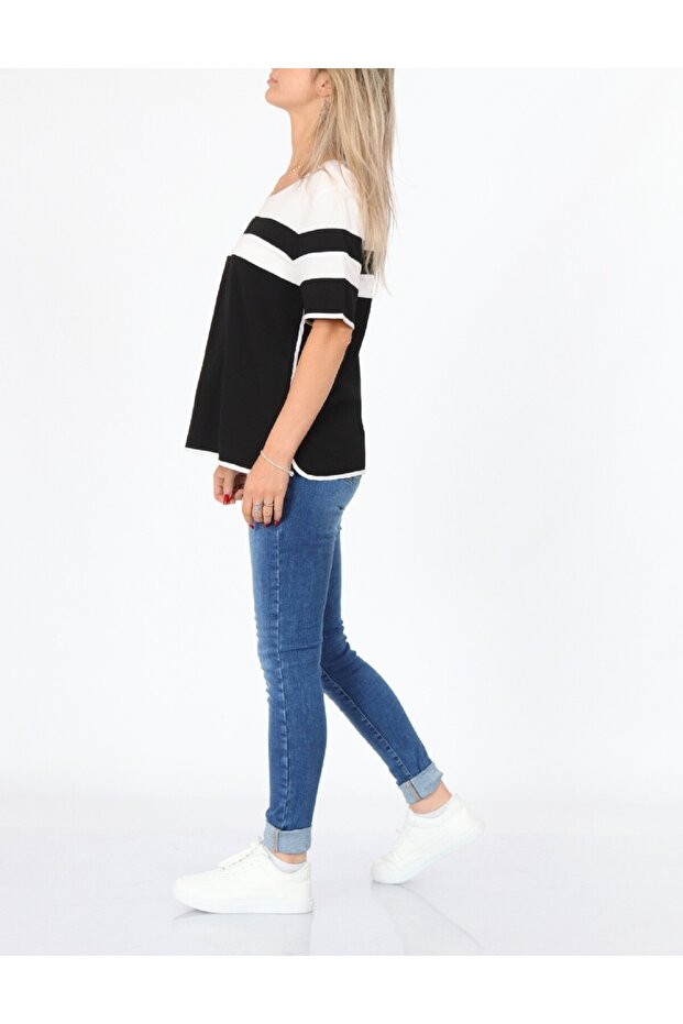 Blouse, white/black - 2