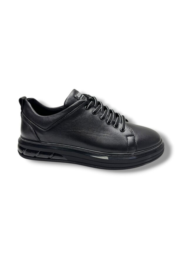 Special 1224-1-26 Genuine Leather Anatomical Men's Shoes Black