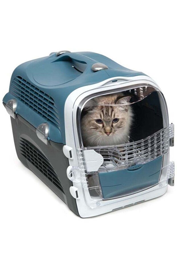 Cabrio Cat Carrier System Blue and Grey