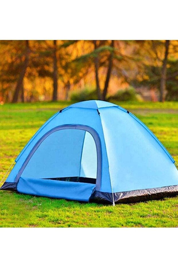 Automatic Pop-Up Tent For 3-4 People, Waterproof, Blue
