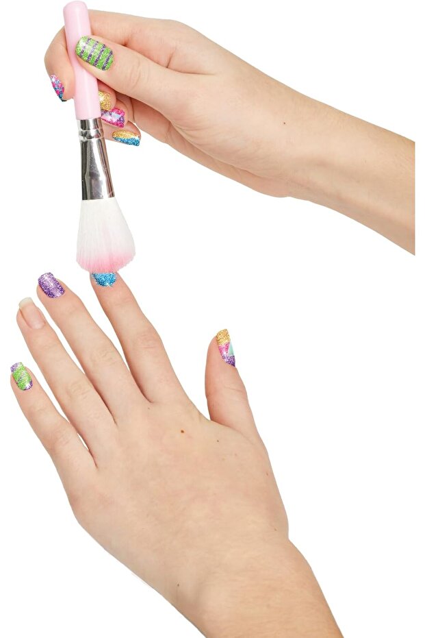: Party Nails Glitter Nail Studio - DIY Kit, Decorate 500 Nails, 5 Mess-Free Glitter Pod - 5