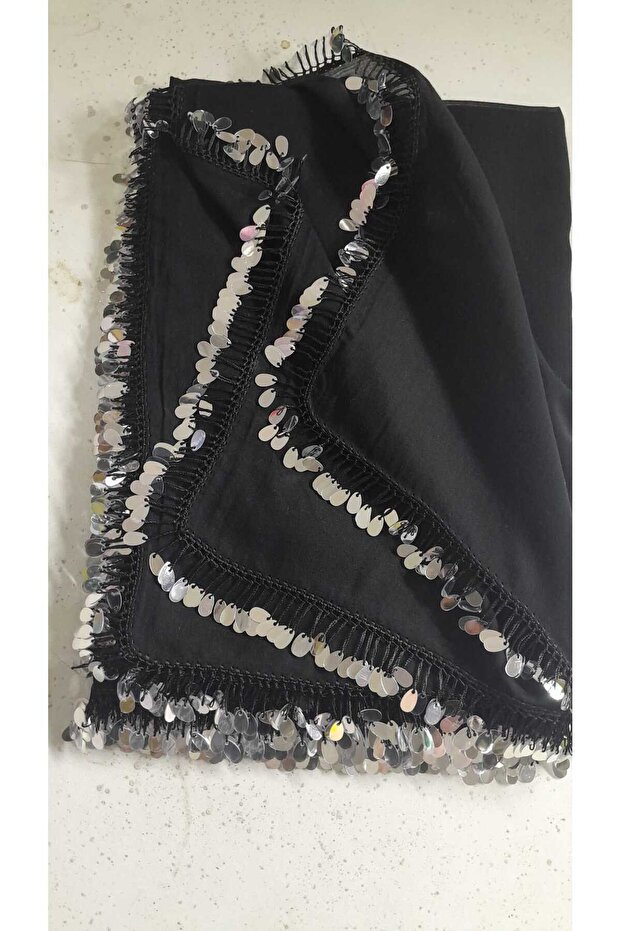 100 X 100 Reyyan Sequin Crochet Embroidered Writing//Cotton//Silk Reyyan
