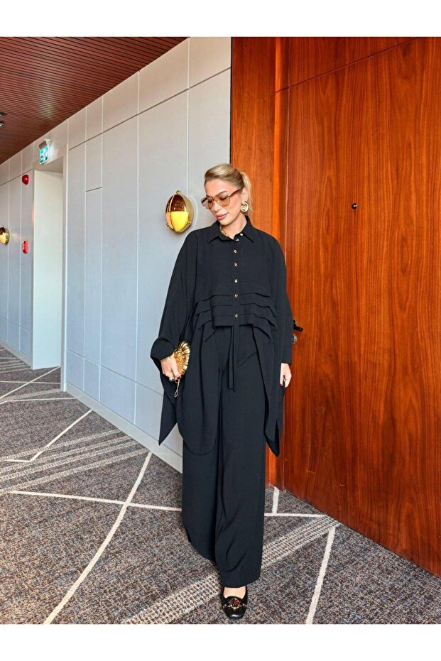 طقم مزدوج من موديل بانشو - 1