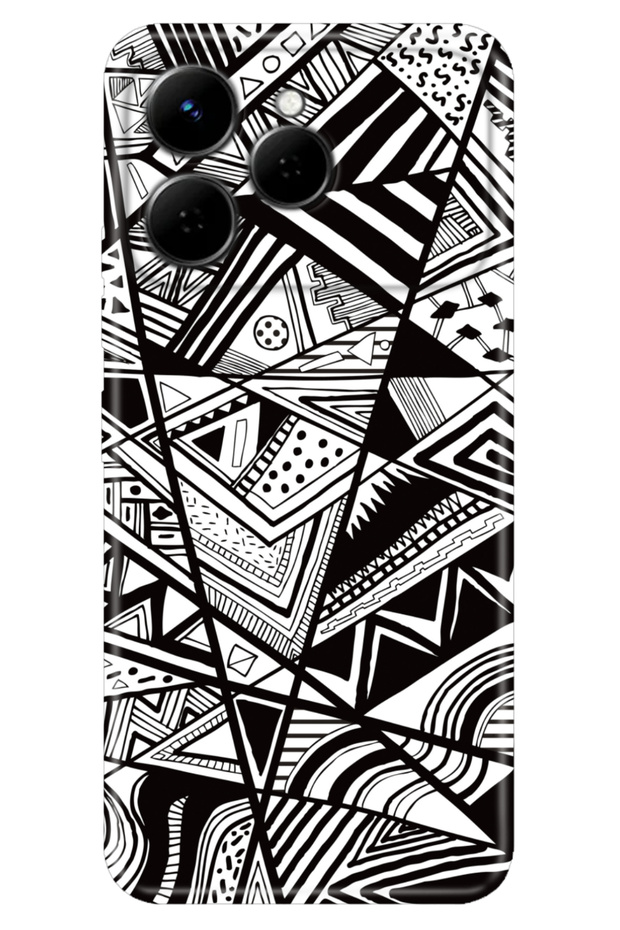 Spark 40 4g (Km5N) Case Decorative Silicone Printed Cover Black/White