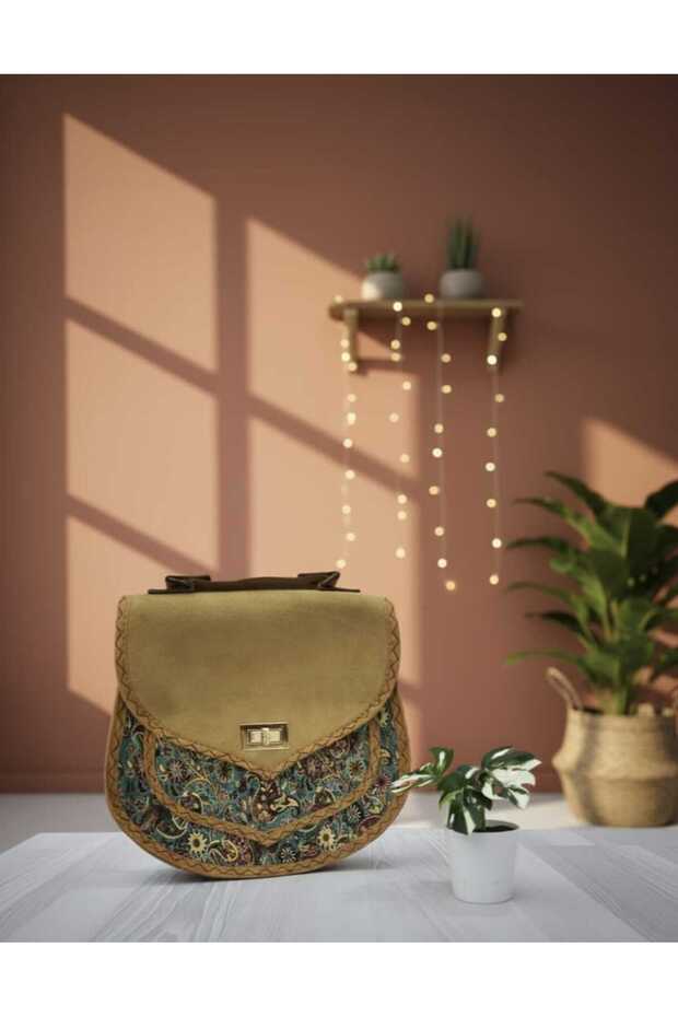 Authentic Mosaic Pattern Velvet Cover Women's Shoulder Bag