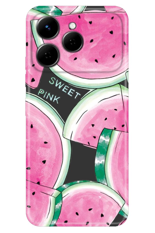 Case for Spark 40 4g (Km5N) Case Decorative Silicone Printed Cover Watermelon Patterns