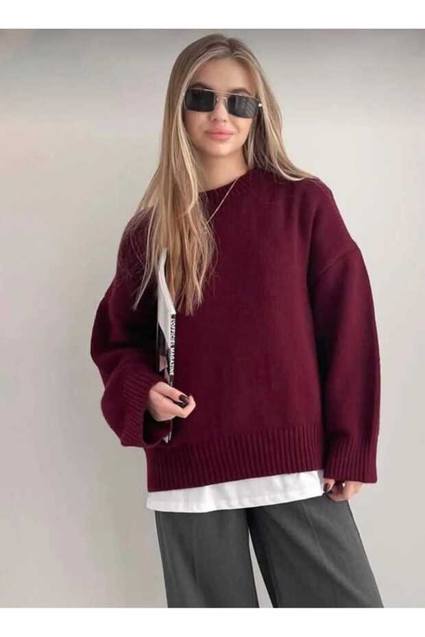 Soft Örme Pamuk Triko Kazak - 1