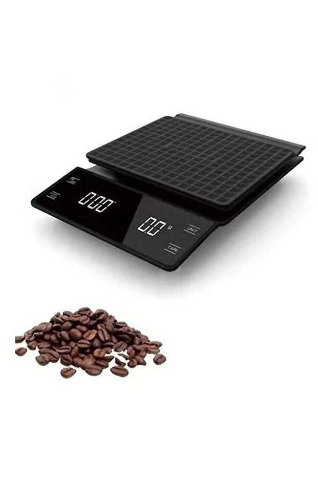Coffee Scale with Timer, LCD Backlight Display, High Accuracy Kitchen Food Scale with Tare Function, - 1