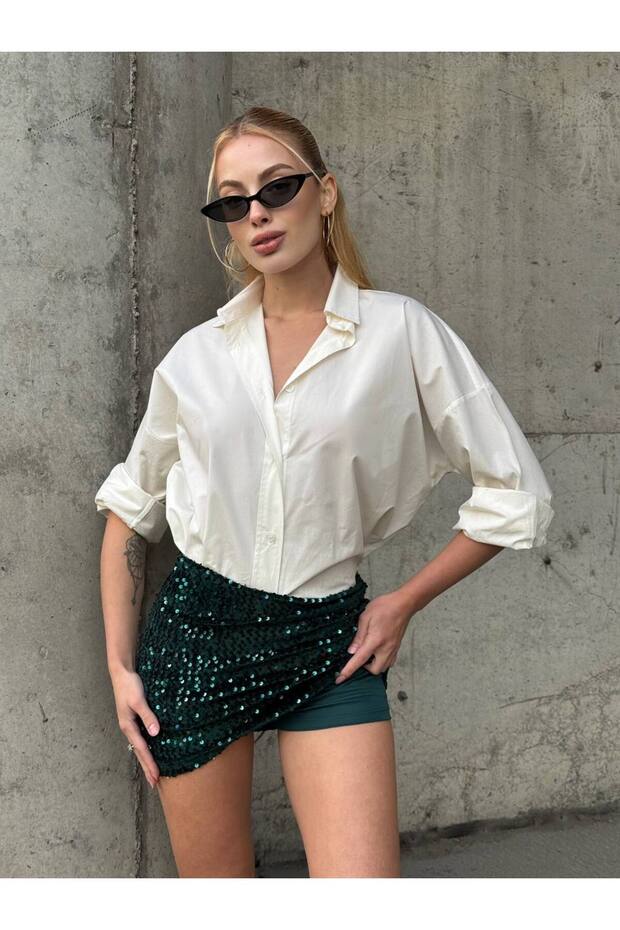 payetli şort etek - 6