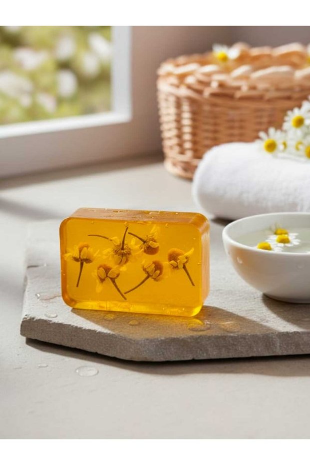 Natural Chamomile Soap 120 Gr - Cleansing, Chamomile Oil and Grain Soap for Oily Skin