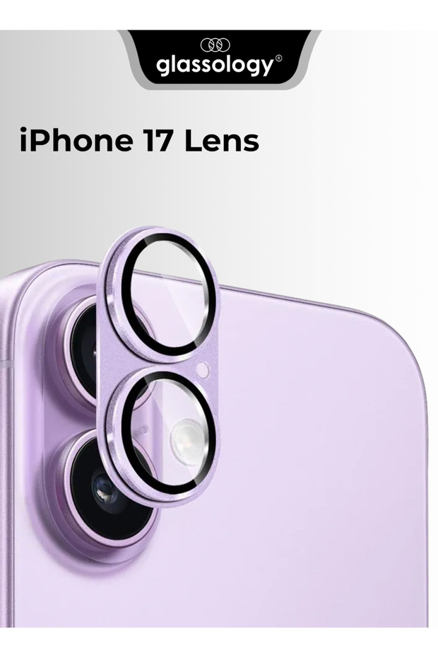 Camera Lens Protector for iPhone 17 – Lavender Rim, Scratch Resistant