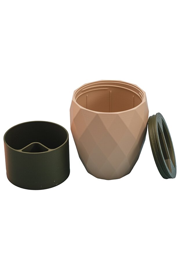 Portable Nut Container with Lid (with Shell Separation Compartment) - 4