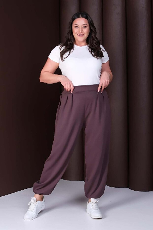 Women's Plus Size Elastic Waist Baggy Pants – Premium Fabric