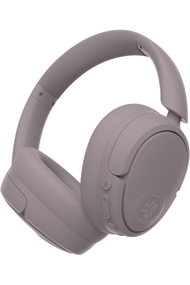 JBuds Lux ANC Smart Noise Cancelling Over-Ear Bluetooth Headphones, 70+ hrs, Mauve