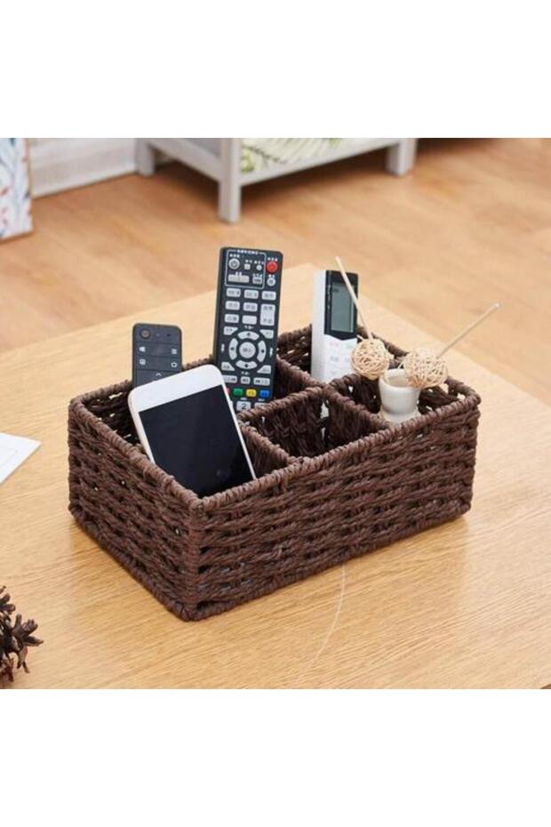 سلال تخزين ROTAROTA Handwoven Rattan Multi-Use Organizer (6 Compartments)