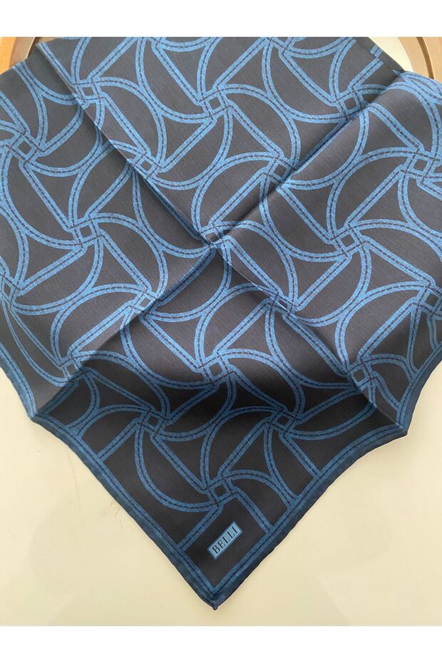 Eșarfă din mătase twill cu model cușcă - 1