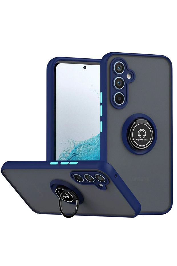 Samsung Galaxy A16 Compatible Camera Protection Case with Protruding Ring and Stand Feature