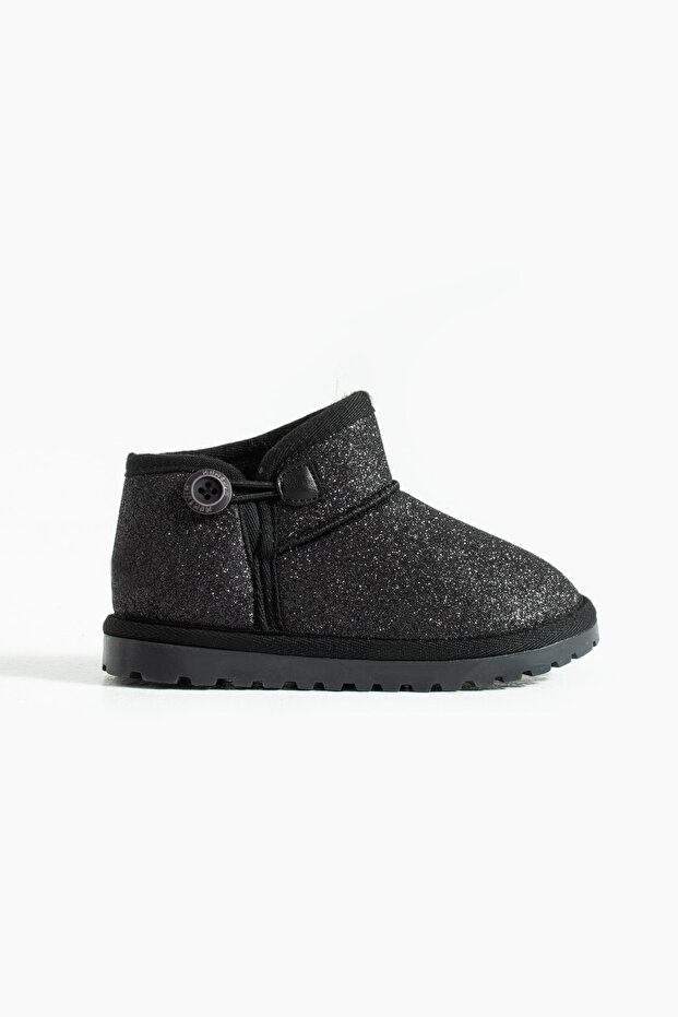 Milo Children's Elastic Orthopedic Non-Slip Sole Boots Black Glitter