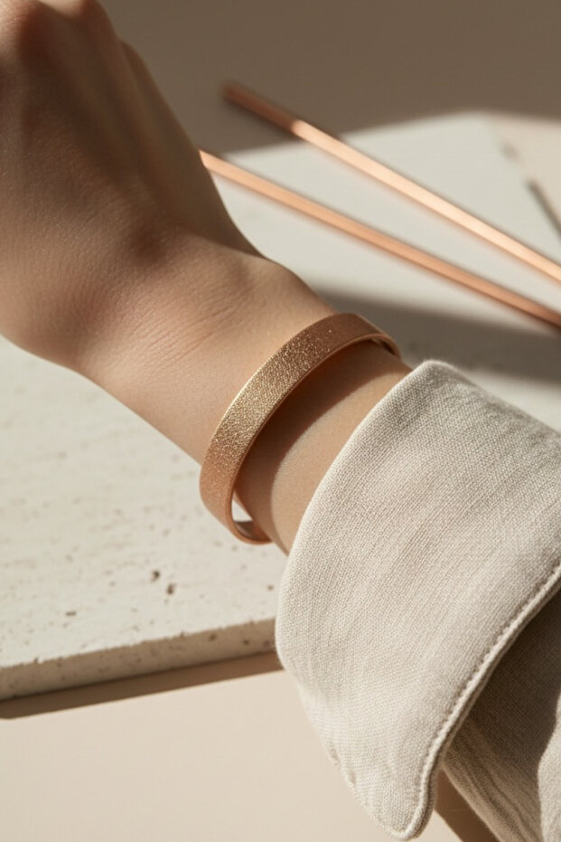 Health & Energy | 100% Pure Copper Handmade Sand Pattern Adjustable Bracelet
