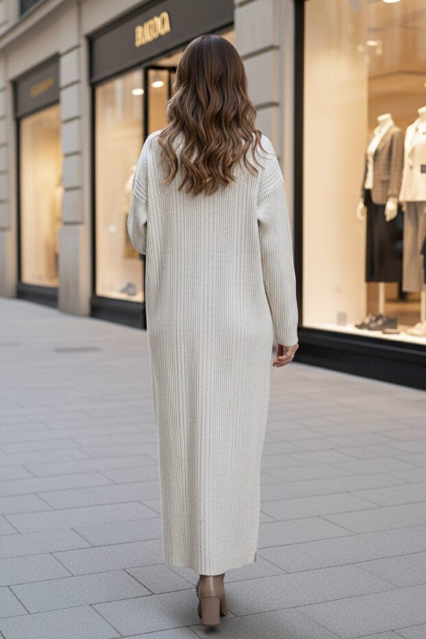 Uzun Triko Elbise - 3