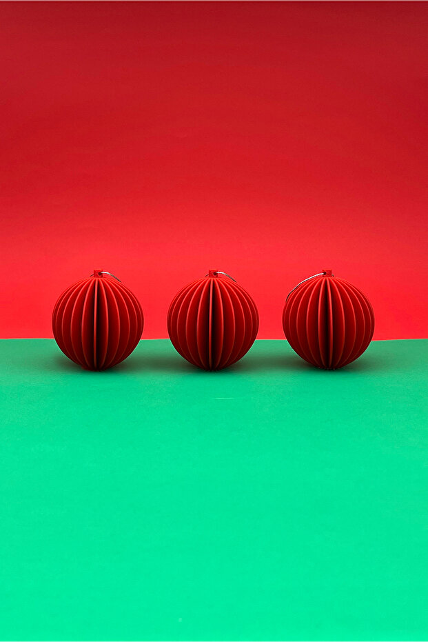 Christmas Tree Ornament, 3 Balls, Christmas Ornament, 6cm