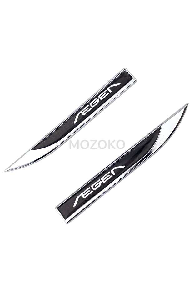 Fiat Egea Logo Compatible 3D Metal Chrome Fender Upper Side Emblem Set – 2 Pieces