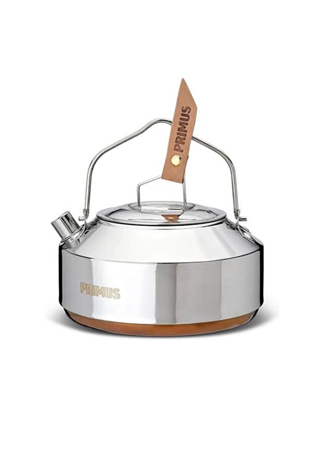 Campfire Stainless Steel Kettle 0.9L Outdoor Camping Tea & Coffee Kettle, 18/8 Food-Grade Steel with Copper Base, Precision Pour Spout & Foldable Handle for Campfire & Backpacking