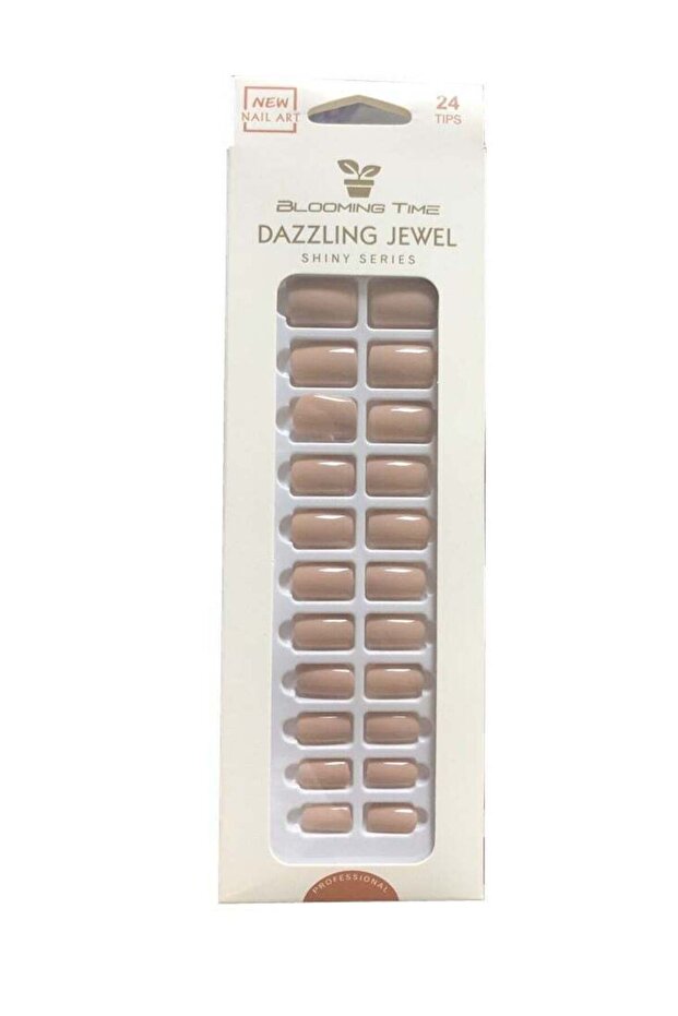 24-Piece Full Cover Press Fake Nails Nude