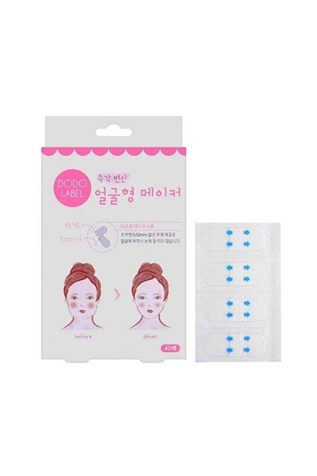 رقعة شد الوجه بيضاء اللون، 40 قطعة - 1