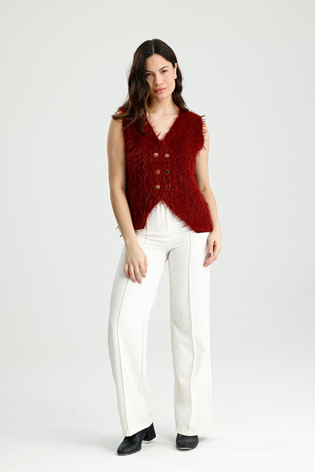 سترة منتفخة بأزرار وذات لحية طويلة - 3